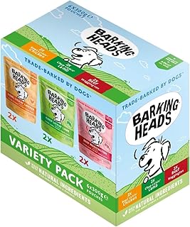 Barking Heads Fat Dog Slim Gemischtes Sortiment, Diät Hundefutter Nassfutter für Hunde aus Rind, Lamm und Huhn, Ohne Künstliche Aromen, Hundefutter Getreidefrei mit Vitaminen und Mineralien (6 x 300g) product image