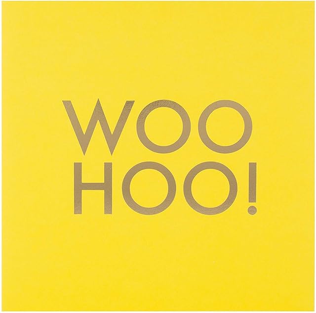 Hallmark Congratulations Card - Contemporary Foil Text Design,yellow|oak