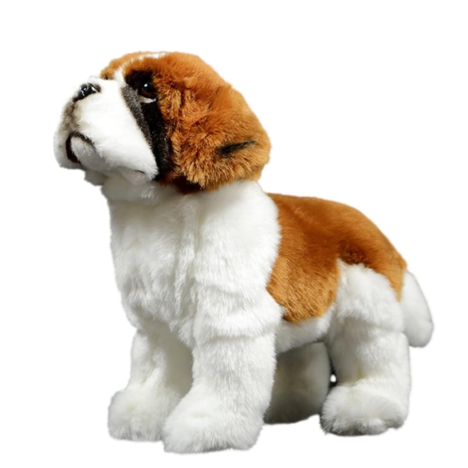 capybaraflying Cute Simulated St. Bernard Plush Toy, 26cm/10in Realistic St. Bernard Soft Animal Toy