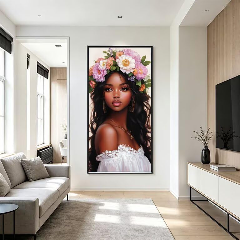 Peinture diamant fleur géante pour sublimer le salon de la maison