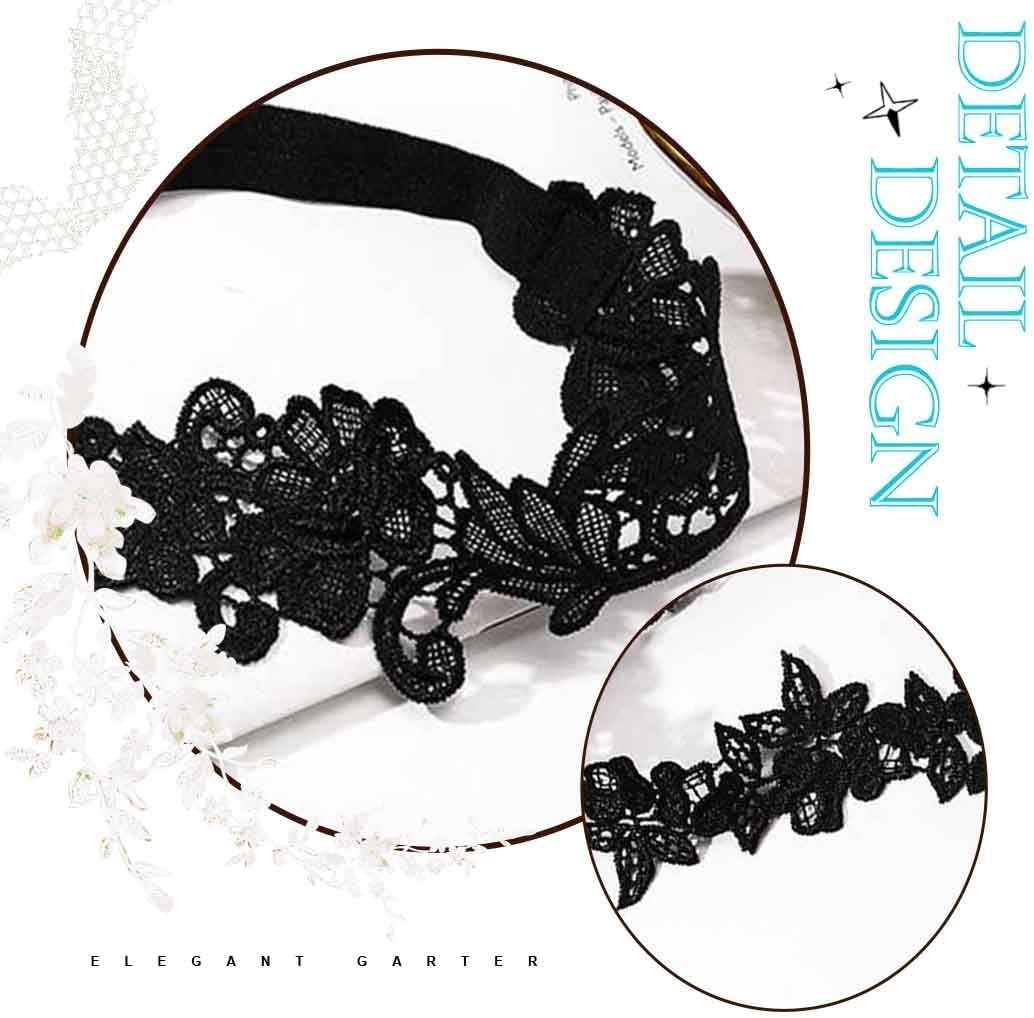 Bride Wedding Garter Lace Floral Garters Stretch Leg Garter Set Bridal Accessories for Women
