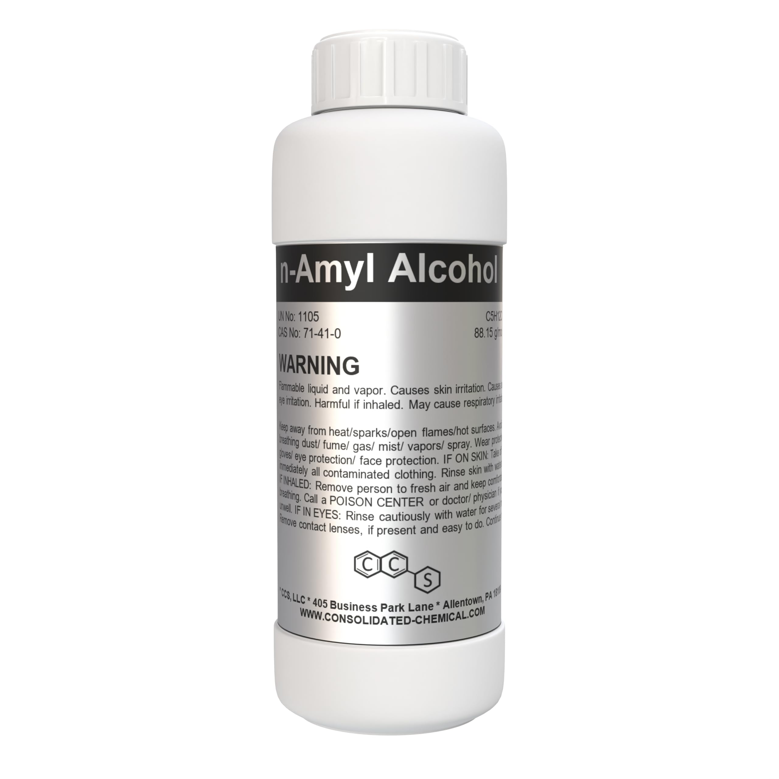 n-Amyl Alcohol 99% Pure - Premium-Quality Industrial and Laboratory Grade Solvent, 500mL (16 Fl Oz)