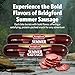Bridgford Summer Sausage 16 oz Pack of 3 - Gluten-Free Naturally Smoked Ready-to-Eat Keto-Friendly Summer Snack - Protein-Rich, Great for Sausage Rolls and on Your Charcuterie Boards