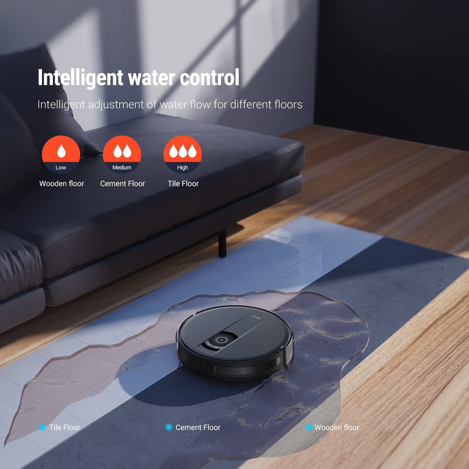 Robot Vacuum and Mop Combo OSOTEK, 3500Pa Strong Suction WiFi/App/Alexa