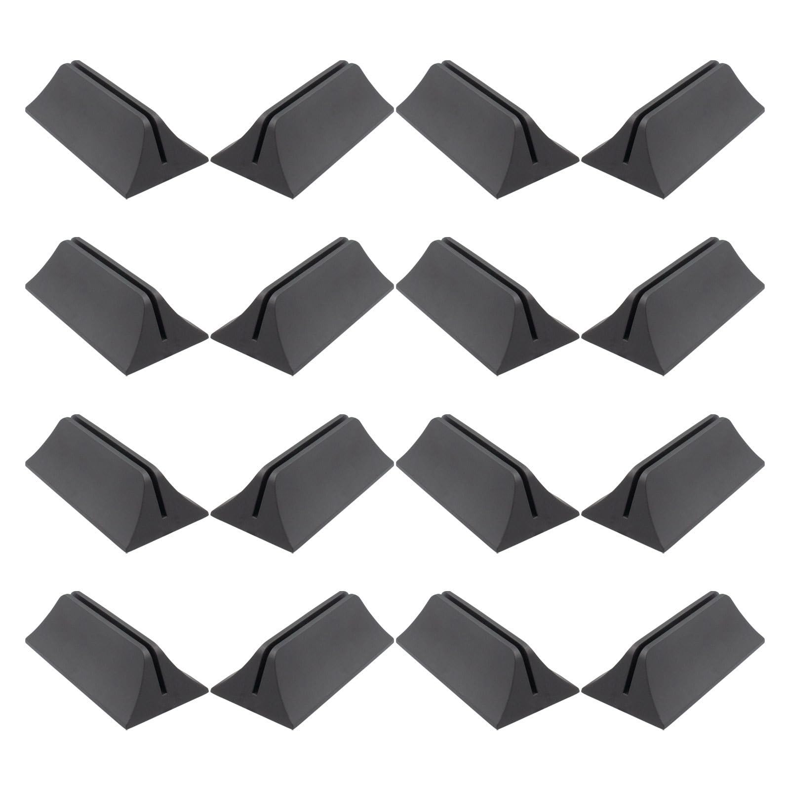 Support de cloison pour bureau en ABS noir avec base stable pour panneau amovible