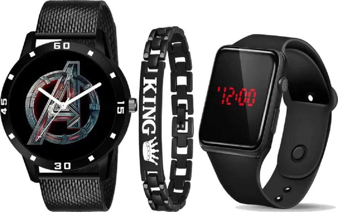 GIFFEMANS Watch Combo for Men & Boys.(Pack of 3) (B0CLFN5XPP) Amazon Price History, Amazon Price Tracker