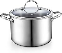 Vista 12 de Cooks Standard Olla para Caldo de Acero Inoxidable Multi-Capa, Olla Holandesa de 7 Cuartos para Cocinar Pasta y Enlatado con Tapa, Olla Profunda