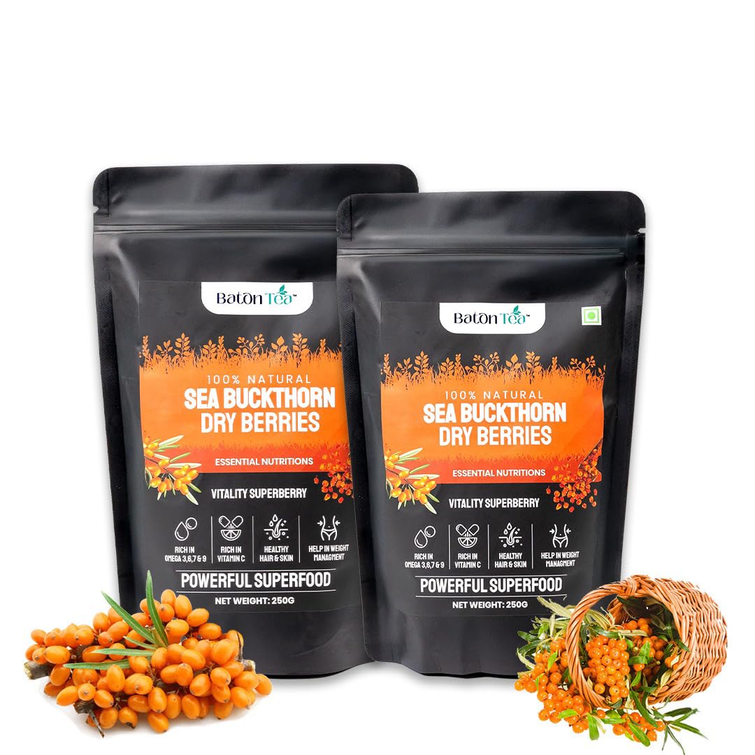 Baton Tea Seabuckthorn Dry Berry 100gm — Amazon image 11