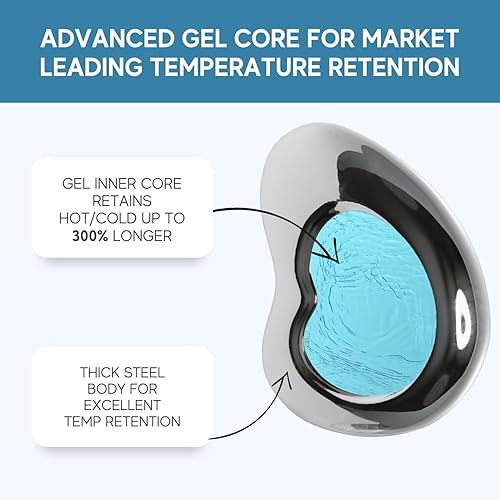 Miniatura 2 de Tablero avanzado de acero inoxidable Gua Sha GuaSha con estuche de transporte de silicona, herramientas faciales Gua Sha para el cuidado de la piel,