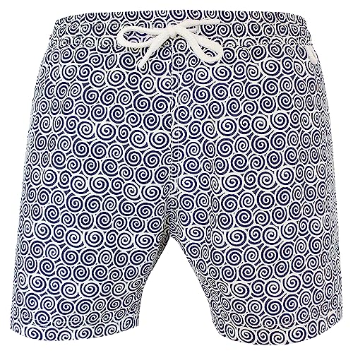 Maillot de bain homme Snail bleu marine et blanc séchage rapide Montauk