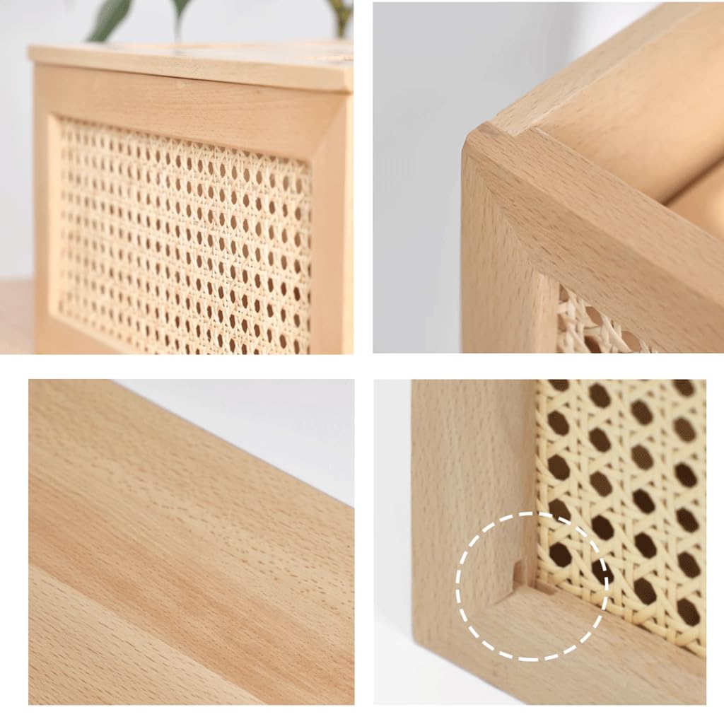 FROON Routeur Hider Box Support de routeur sans Fil tissé en rotin, Organisateur de Stockage de câbles, boîte de Protection à Dissipation Thermique Facile pour la Maison