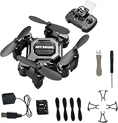 Drone Black Plus Câmera 4K 2.4G Wifi Fpv Drone para iniciantes Drone flip para crianças com decolagem e pouso Altitude Hold App Co