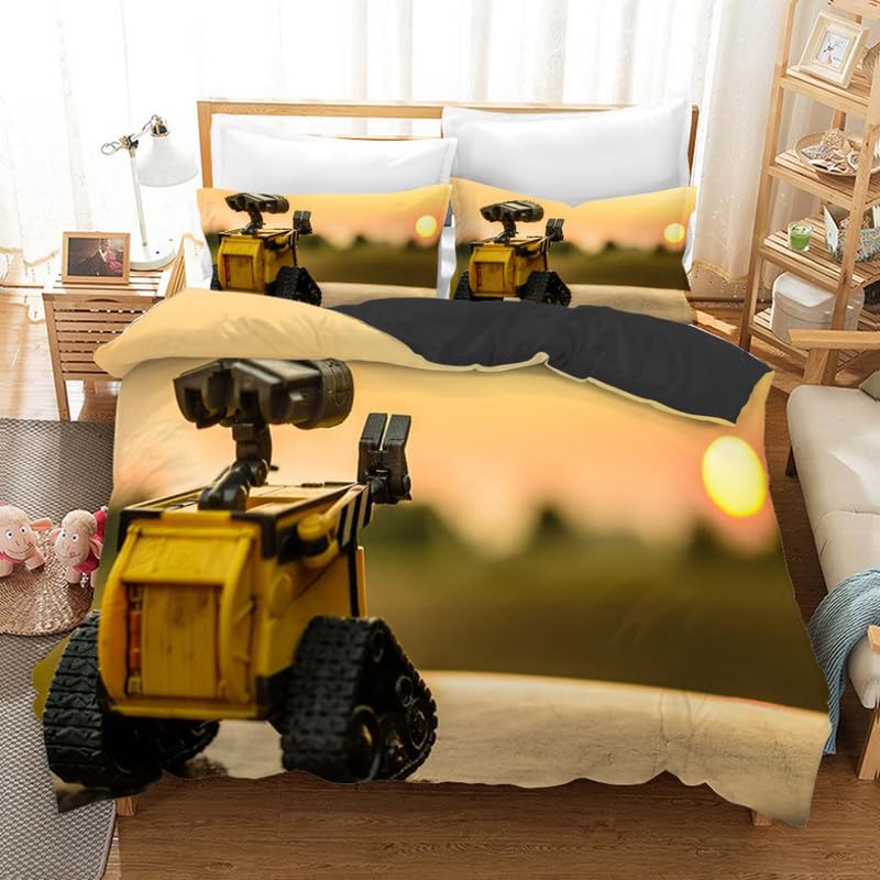 Housse de couette 140x200 pour décoration chambre enfant voiture beige