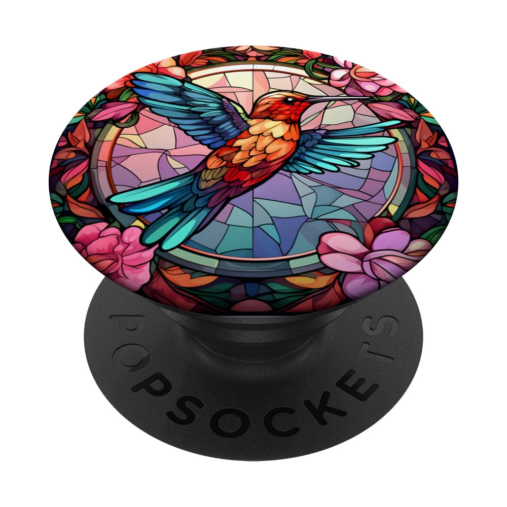 Colorful Hummingbirds Decor For Mom Cute Aesthetic Bird PopSockets Adhesive PopGrip