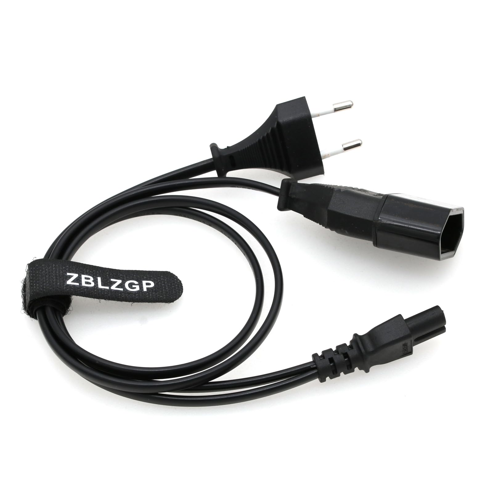 2x IEC320 C8 Verlängerungskabel 25cm - Europäischer Stecker Für Laptop & TV
