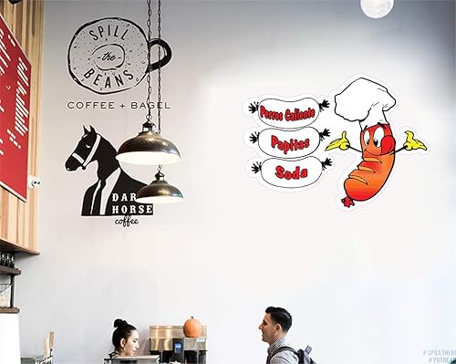 Miniatura 5 de Food Truck Decals Perros Caliente Papitas Soda Concession Restaurant Die-Cut Vinyl Sticker & Sign 14 in on Longest Side