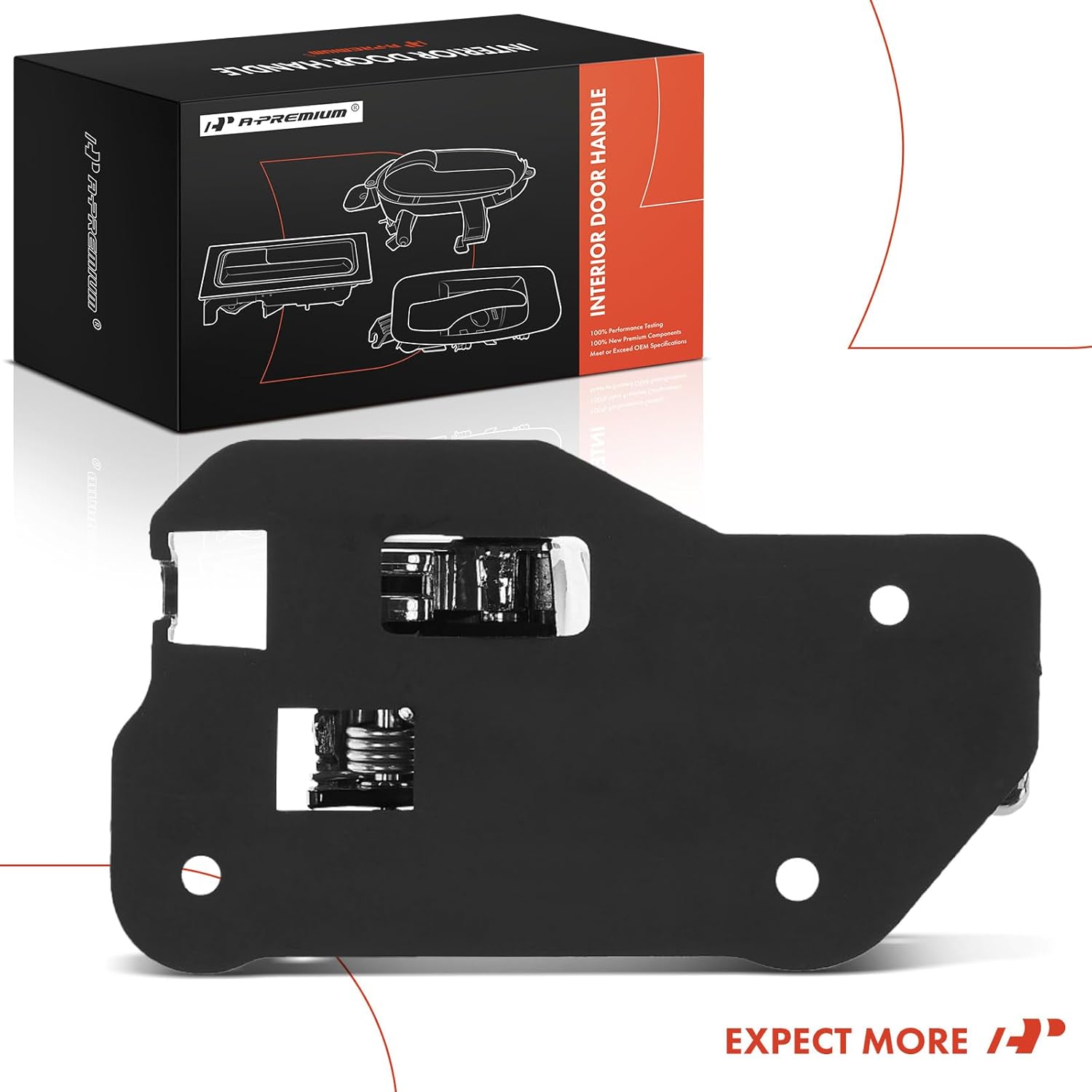 A-Premium Rear Right Passenger Side Interior Door Handle Compatible with Lincoln LS 2000 2001 2002, Chrome, Replace# XW4Z5421818BA