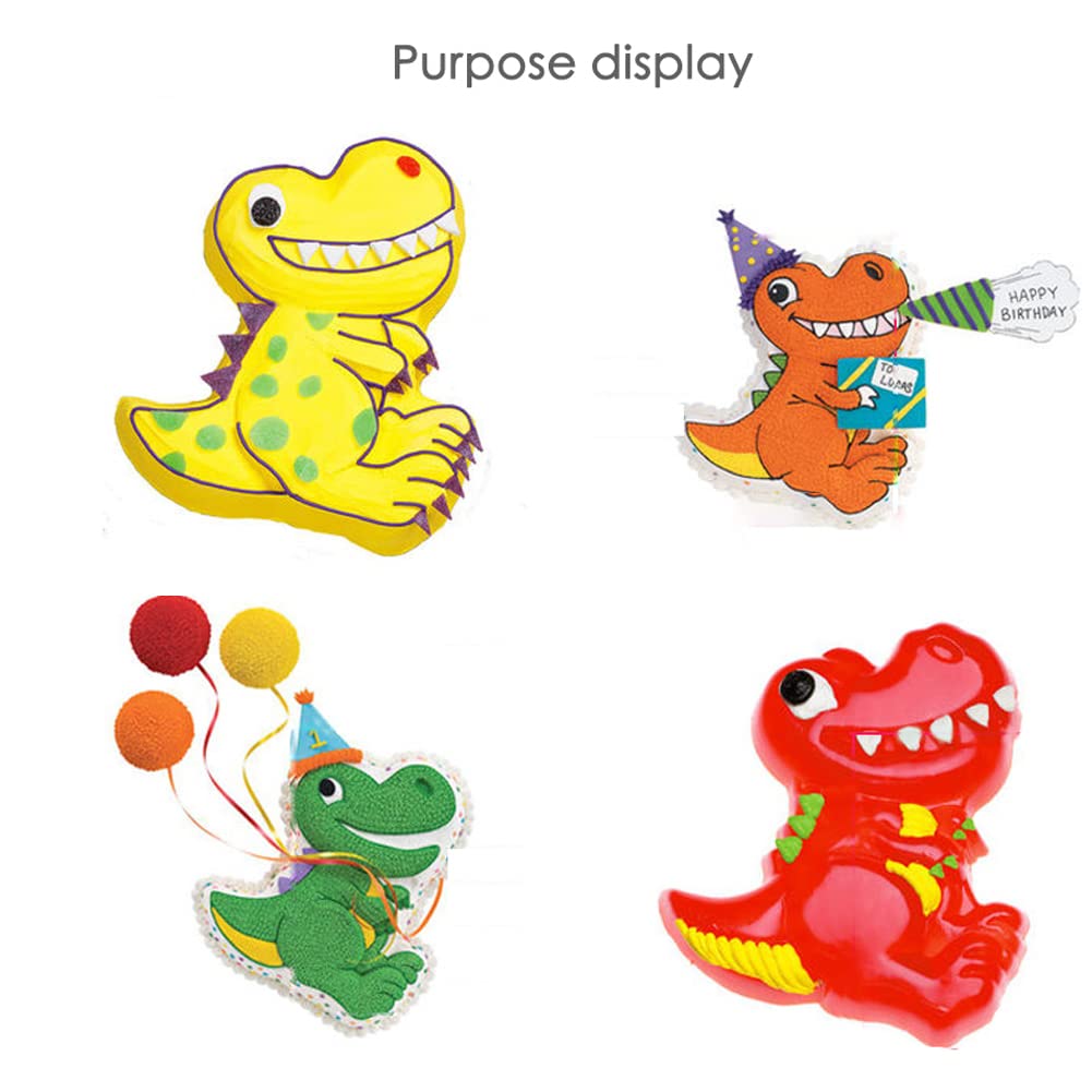 Molde para tartas con forma de dinosaurio, molde para tartas de cumpleaños 3D, moldes de aleación de aluminio antiadherentes para hornear