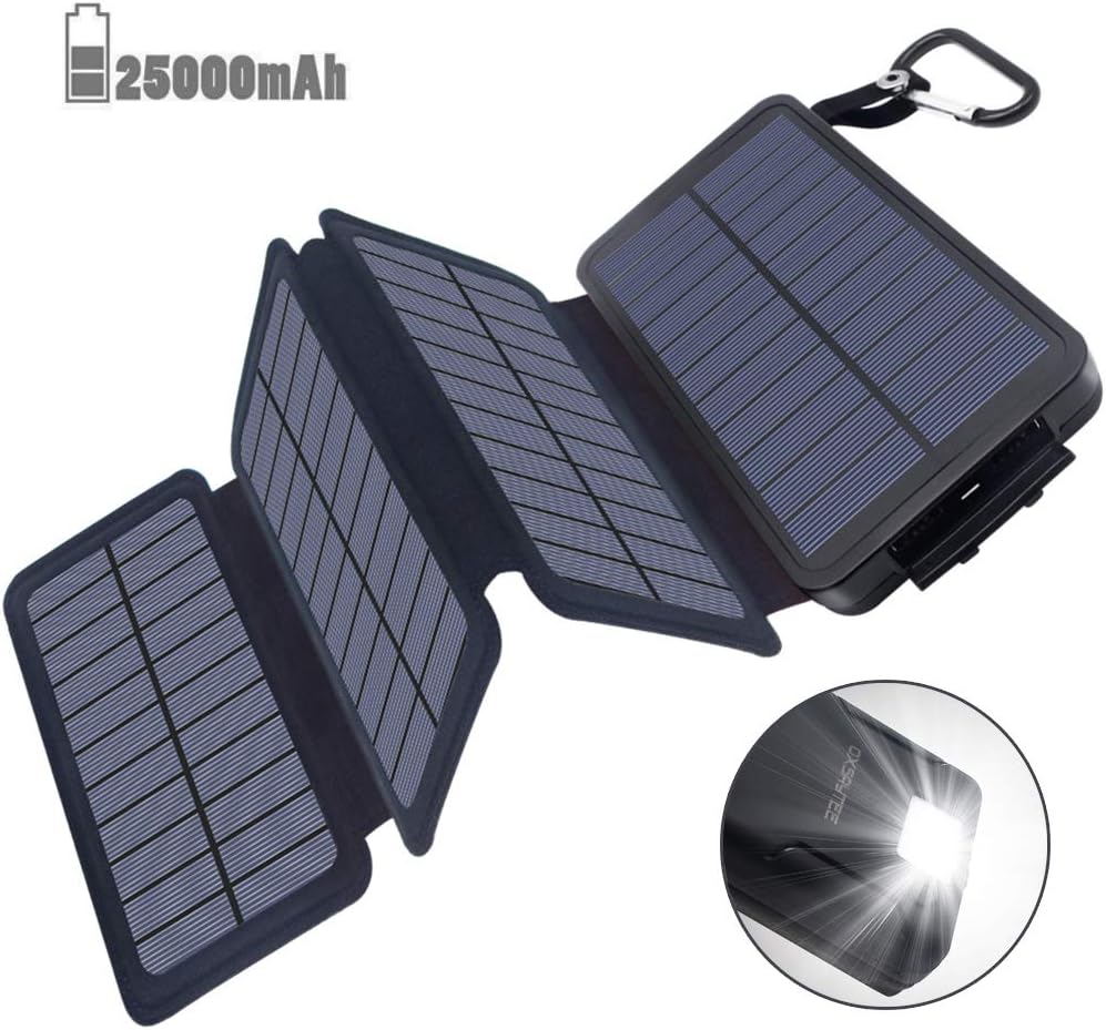 25000mAh Black Solar Charger