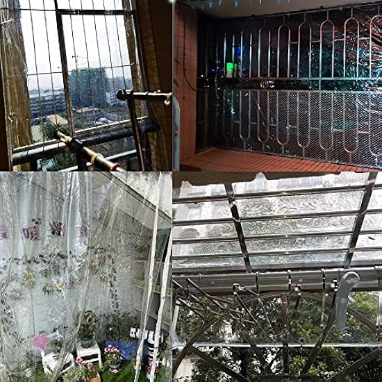 Telone Trasparente 3x3 M Impermeabile - Con Occhielli Per Esterni, PVC Spesso - Foto 6
