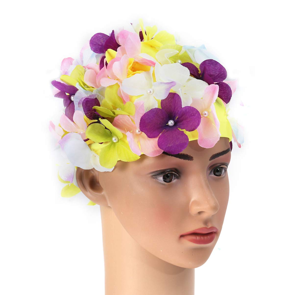 BESPORTBLE Gorro De Baño con Flores Gorro De Baño Floral Gorro De Baño para Mujer Gorro De Baño para Mujer