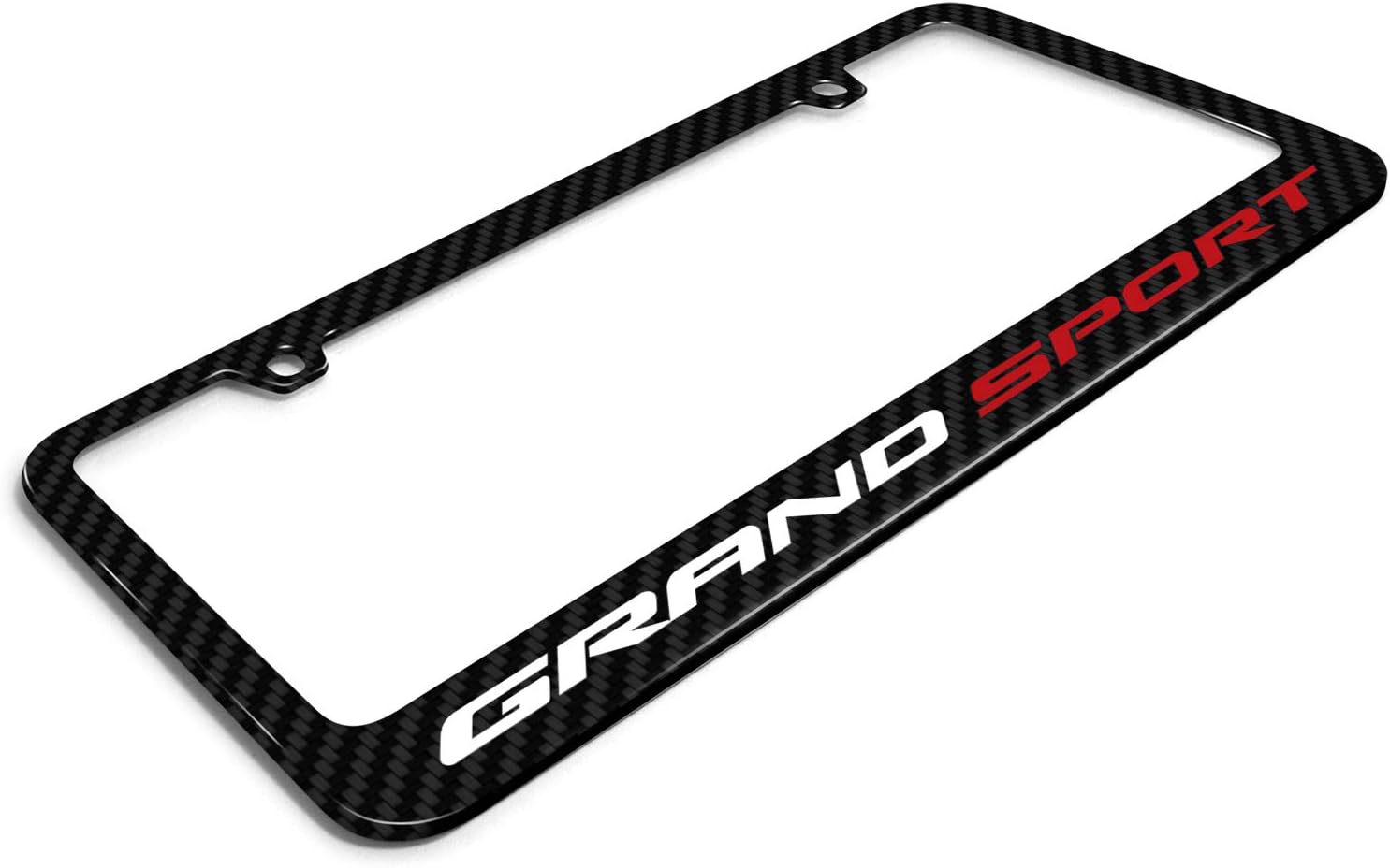 iPick Image Made for Chevrolet Corvette C7 Grand-Sport Black Real 3K Carbon Fiber Glossy Finish License Plate Frame