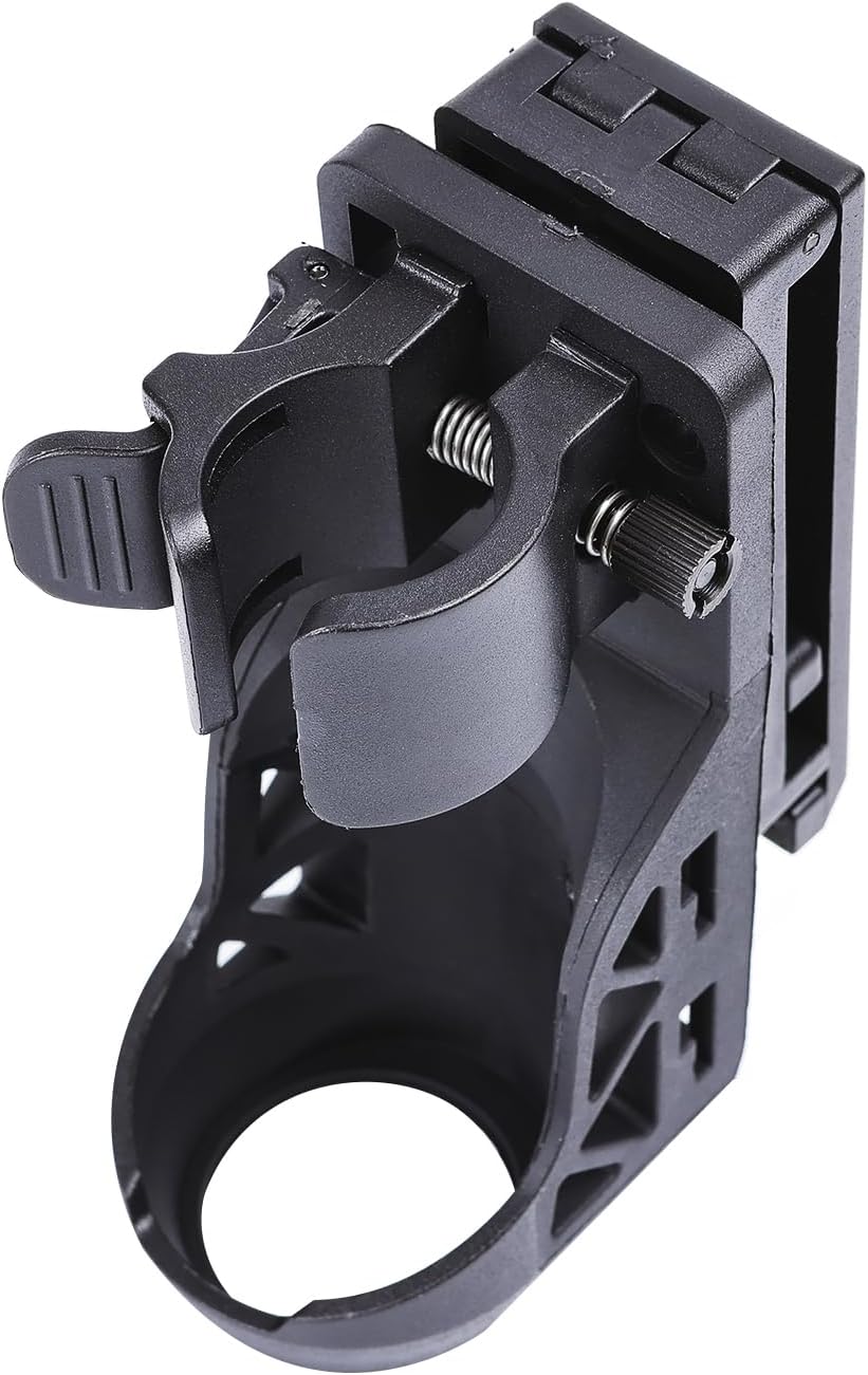 Tactical Flashlight Holster with Lever Side Lock System, Adjustable Belt, 360° Rotatable with Side Lock, Fits Flashlights with 1"-1.55" Diameter (Flashlight Not Included)