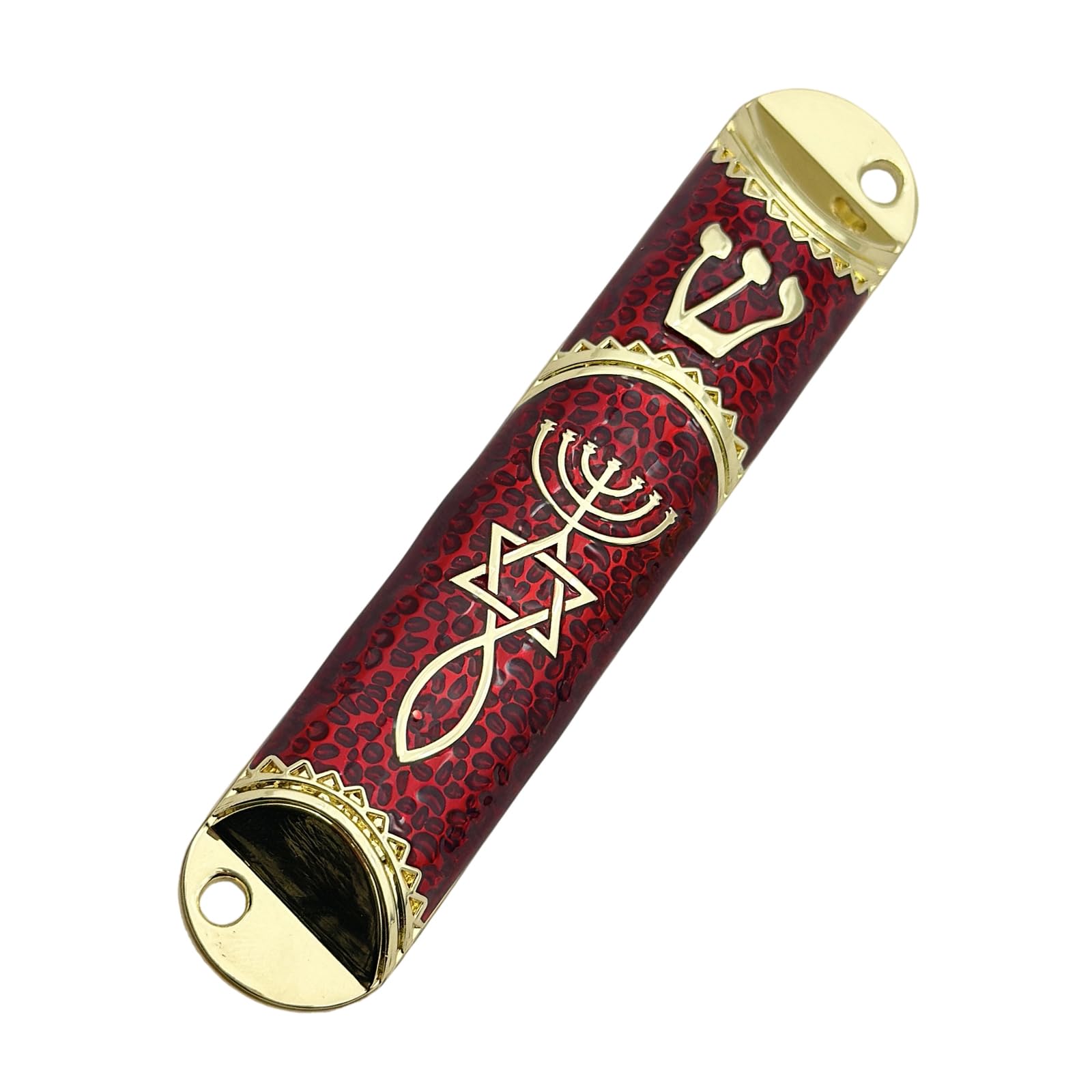 TQUXNGA Metal Mezuzah for Door Jewishes Door Case Messianic Seal Holy Lands Mezuzahs House Warming Blessing Gift Metal