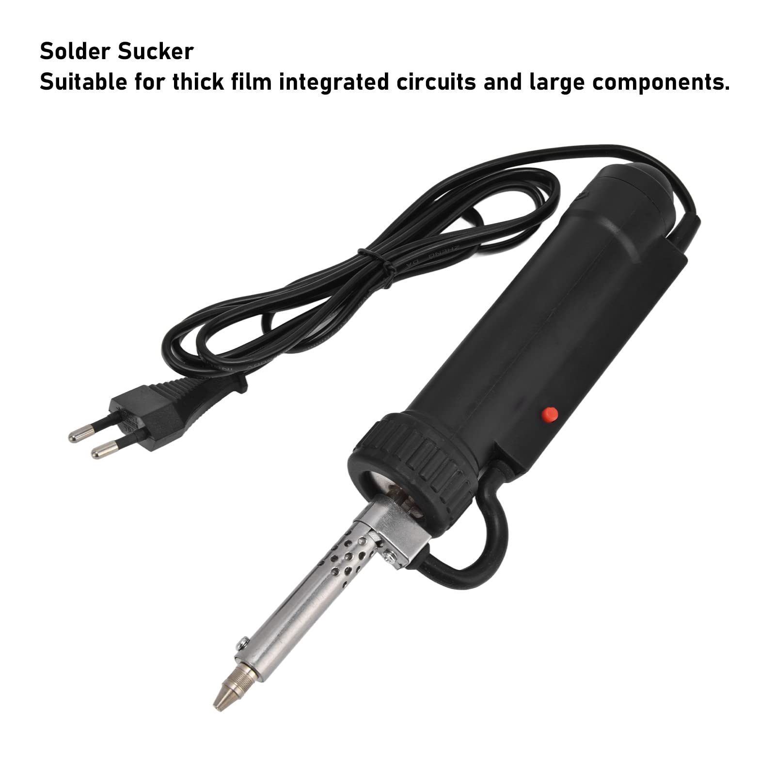 Pistola desoldadora automática, ventosa de soldadura AC220V 30W con enchufe de la UE, bomba desoldadora eléctrica, juego de herramientas de soldadura de pistola de hierro portátil con barra de acero y