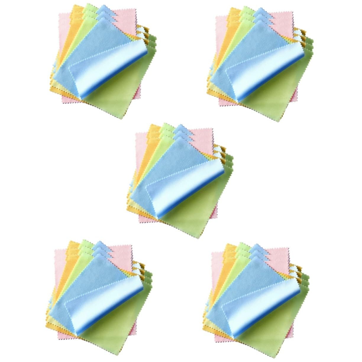 FRCOLOR 500 Pièces Chiffon à Lunettes Chiffons Pour Lunettes Lingettes Nettoyantes Pour Lunettes Petit Chiffon De Nettoyage Pour Lunettes Tissu à Lunettes Lingettes Pour Lunettes Tricot