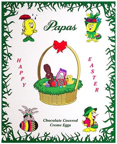 Papas White Chocolate Opera Cream Eggs 24ct Box