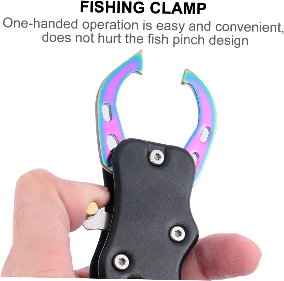 GANAZONO 2pcs Fishing Grips Portable Fishing Controller Clamp Ergonomic One-Handed High-Density Grip Prevents Hand Pricking Black Color