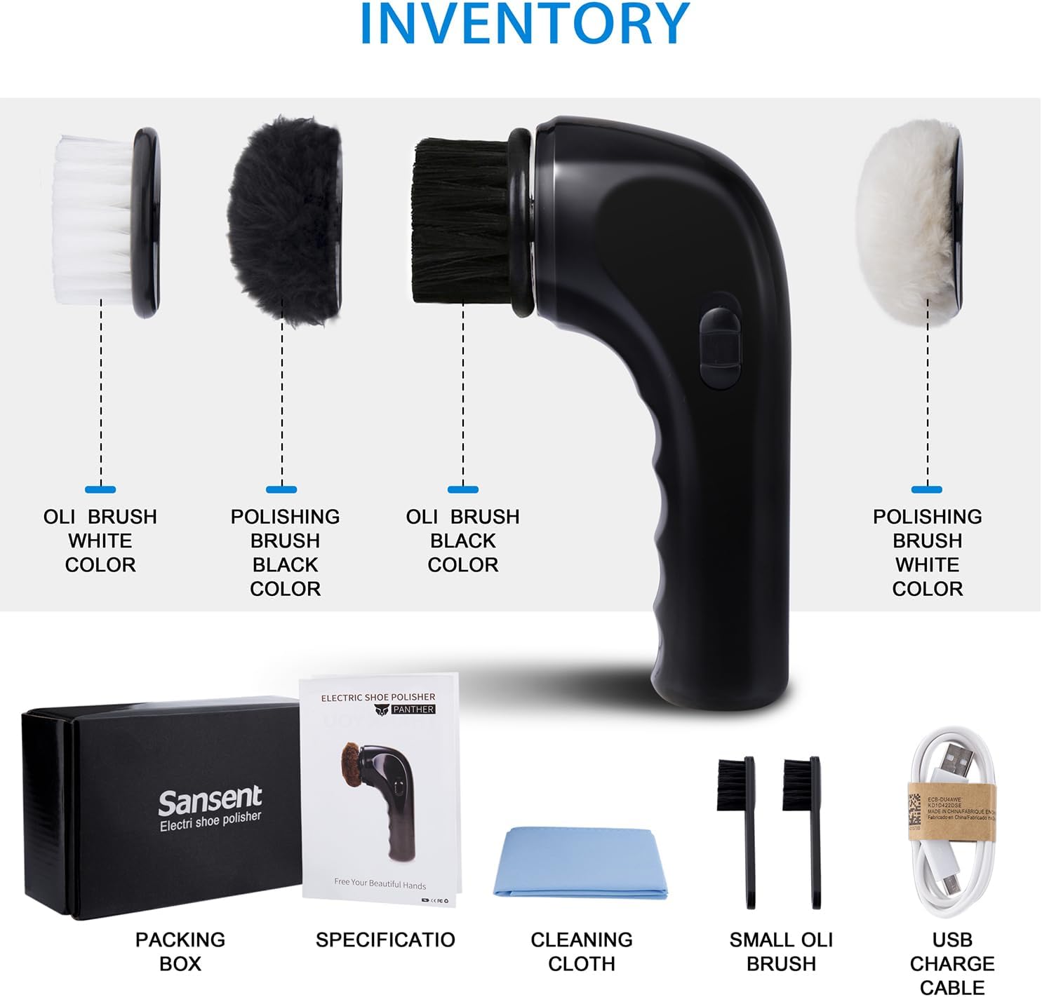 Electric Shoe Cleaner Brush, Electric Shoe Polisher Brush Shoe Shiner Dust Cleaner Portable Leather Cleaner Care Kit for Shoes