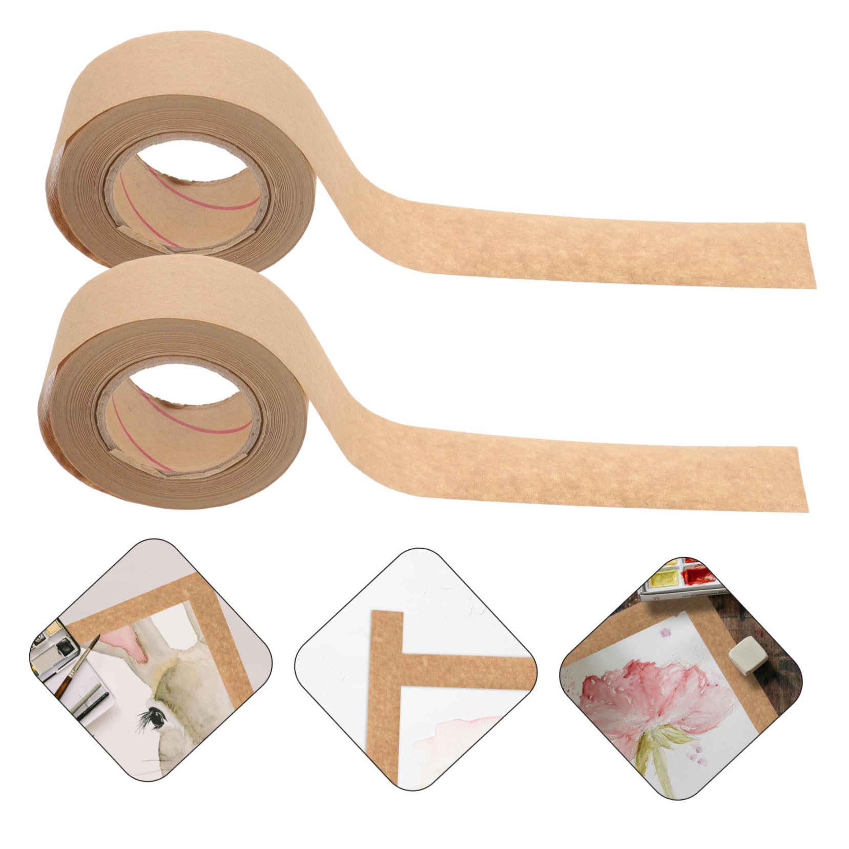SHINEOFI 4 Set Nastro Per Acquerello Nastro Sigillante Nastro Da Imballaggio Nastri Da Imballaggio Nastro Adesivo Per Incorniciare Fornitura Di Imballaggi Colla A Base D'acqua 2 * 4