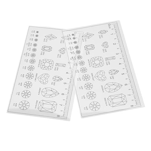 Miniatura 9 de Regla de medición de uñas, 10 piezas, ultra fina, flexible, material de PVC, 0.5 in de longitud