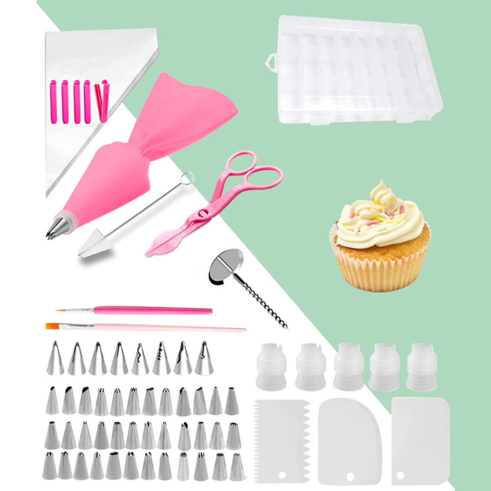 Kit de decoración Pasteles 83 Piezas, raspador Crema Acero Inoxidable, Tijeras, Galletas, Juego Herramientas for Hornear Mantequilla