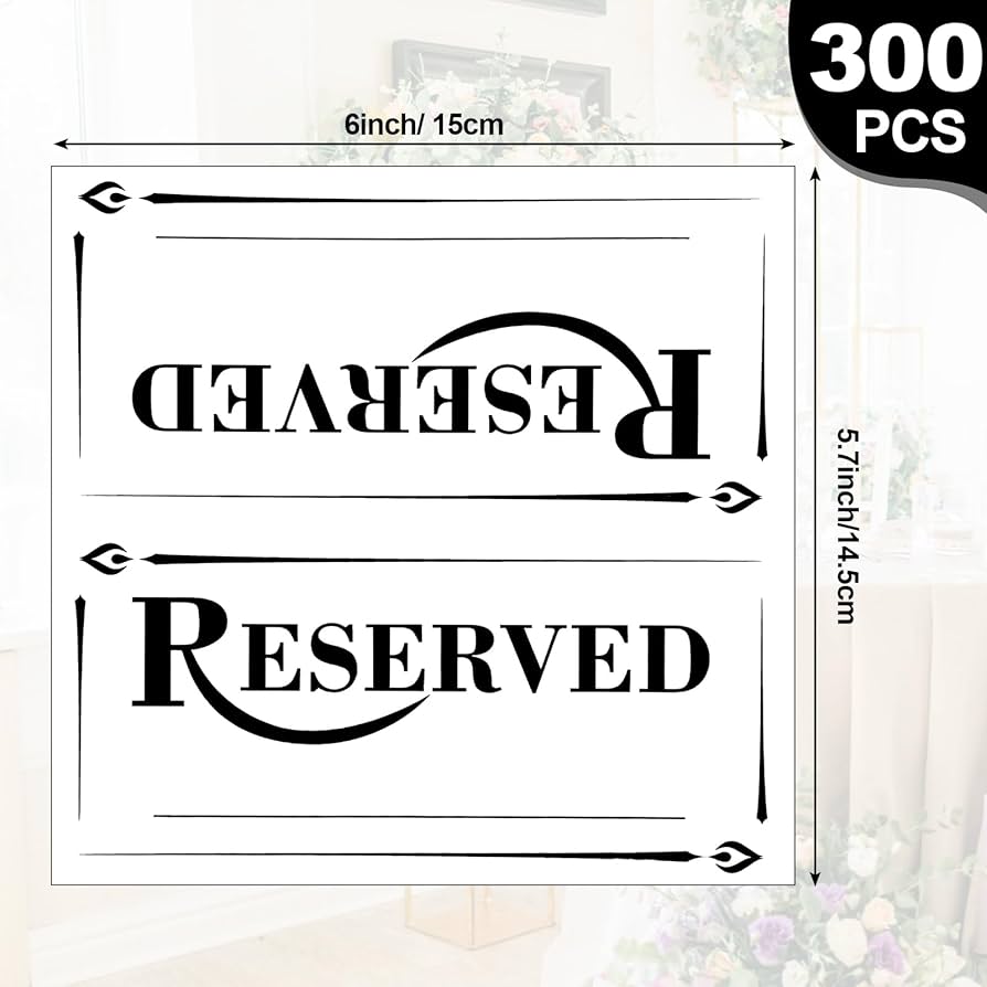 amazon-com-resurhang-300-pcs-paper-table-reserved-sign-with-name-line-reserved-seating-signs-bulk-double-sided-signs-for-reserving-seats-restaurant-wedding-reception-church-board-business-meeting-white-black-home