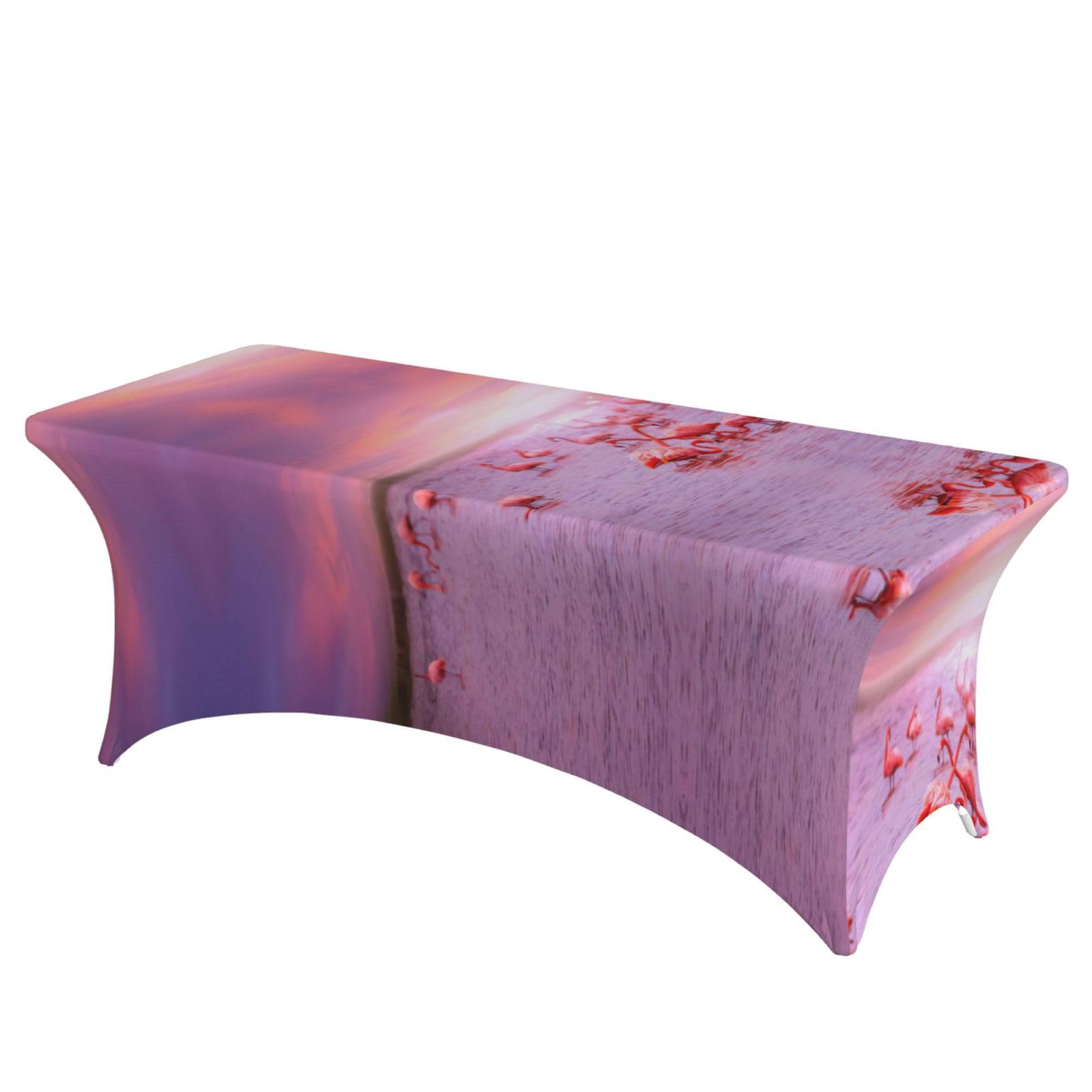 Housse de table extensible 1,8 m imprimé flamants roses mariage
