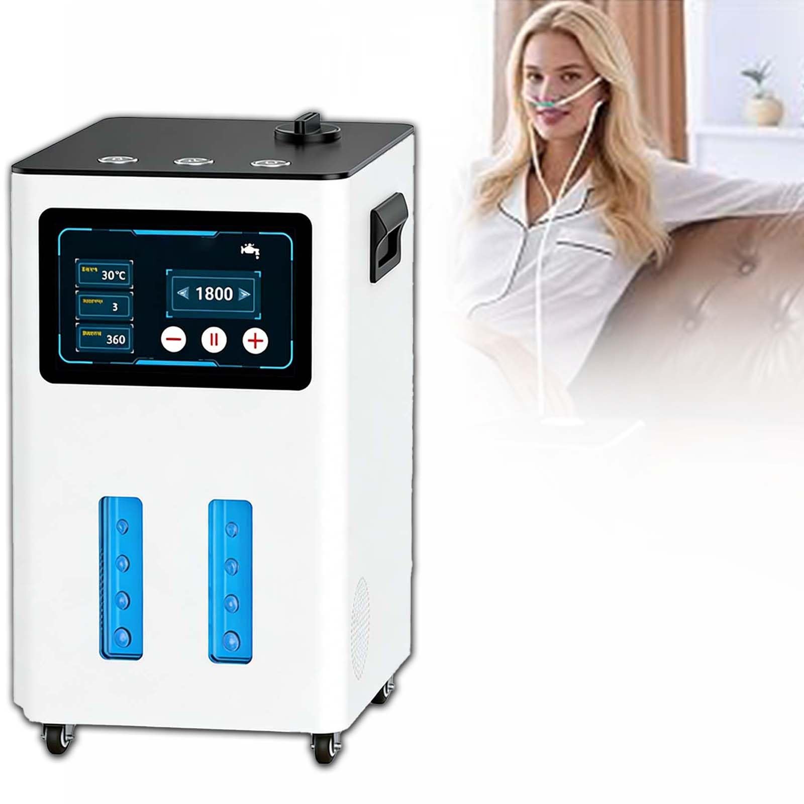 Inhalator Wodorowy, Generator Wodoru, Pracuje Cicho, Jest Łatwy W Obsłudze I Wytwarza Wodór O Czystości 99,99%. Łagodzi Zmęczenie I Pomaga W Walce Z Zmarszczki(White,900ml/min)
