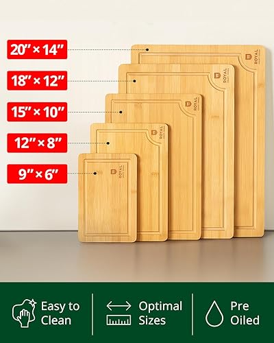 Miniatura 47 de Tabla de cortar de bambú orgánico con ranura de jugos - tabla de cocina para carne (bloque de carnicero) queso y verduras Bambú carbonizado (marrón)