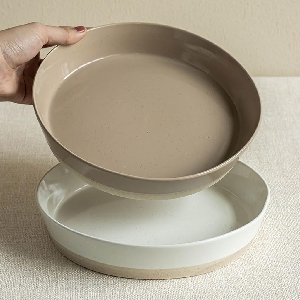 Talerz obiadowy talerze do naczyń proste głębokie danie gospodarstwo domowe okrągły talerz na zupę sałatka owocowa ceramiczna zastawa stołowa restauracja deser mały talerz do naczyń można układać w