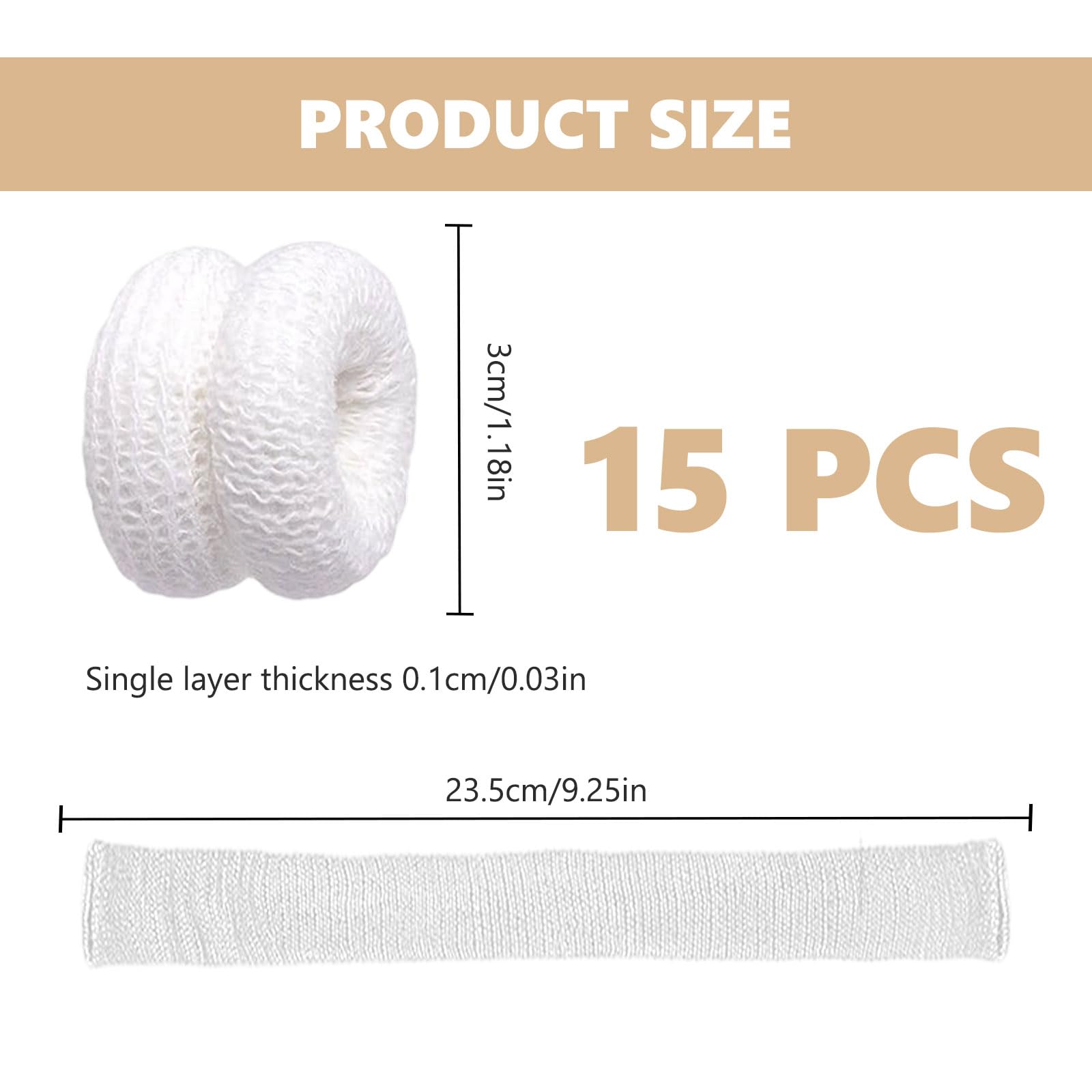 15 Pcs Pansement Doigts, Protege Doigt, Blanc Bandage Tubulaire Doigt, Extensibles, Respirant Pansement Doigtier pour Protection Doigts Blessé