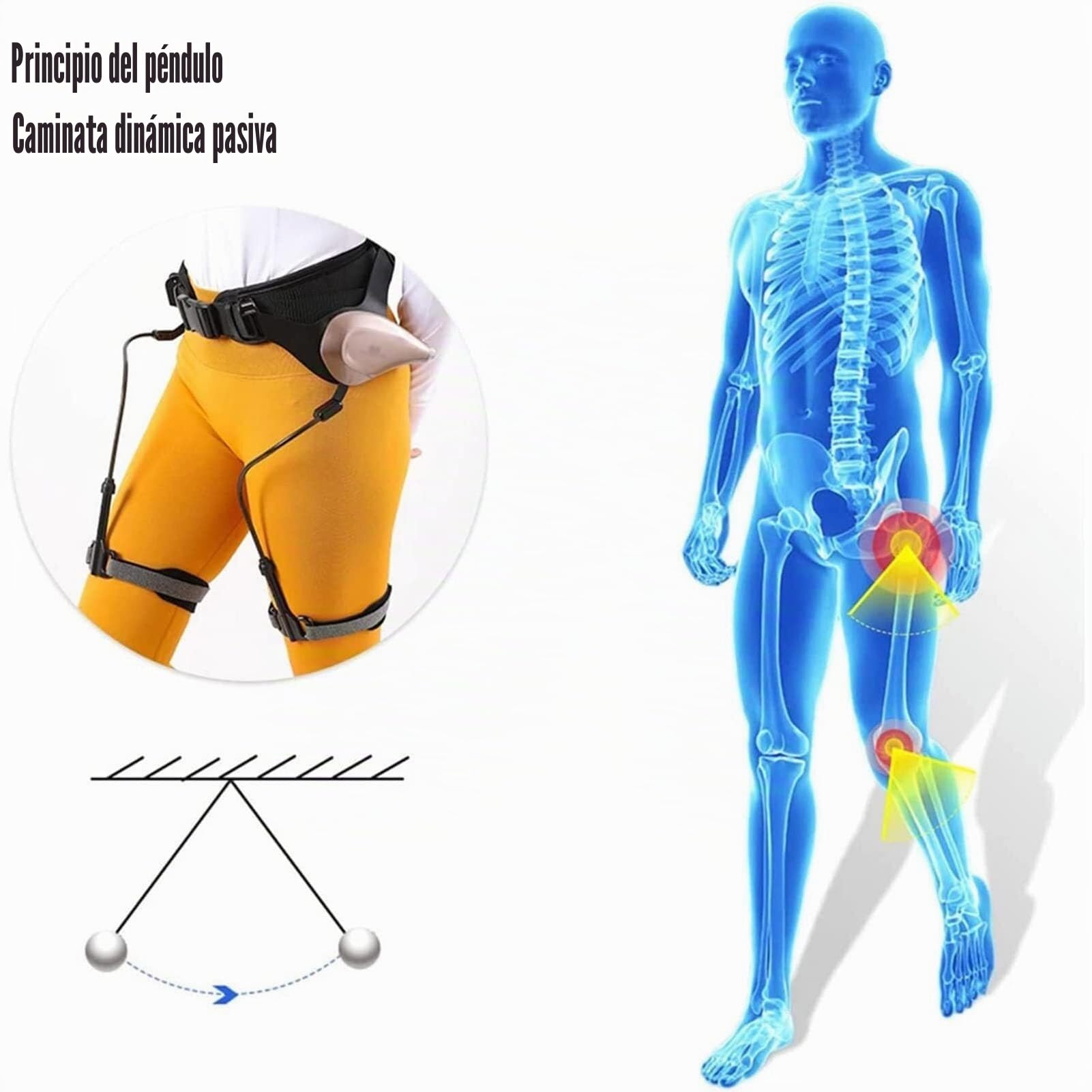 Exoesqueleto ajustable para caminar: dispositivo biónico de apoyo para la rehabilitación de piernas, andador de potencia de 3 niveles para asistencia de movilidad en personas mayores y recuperación de