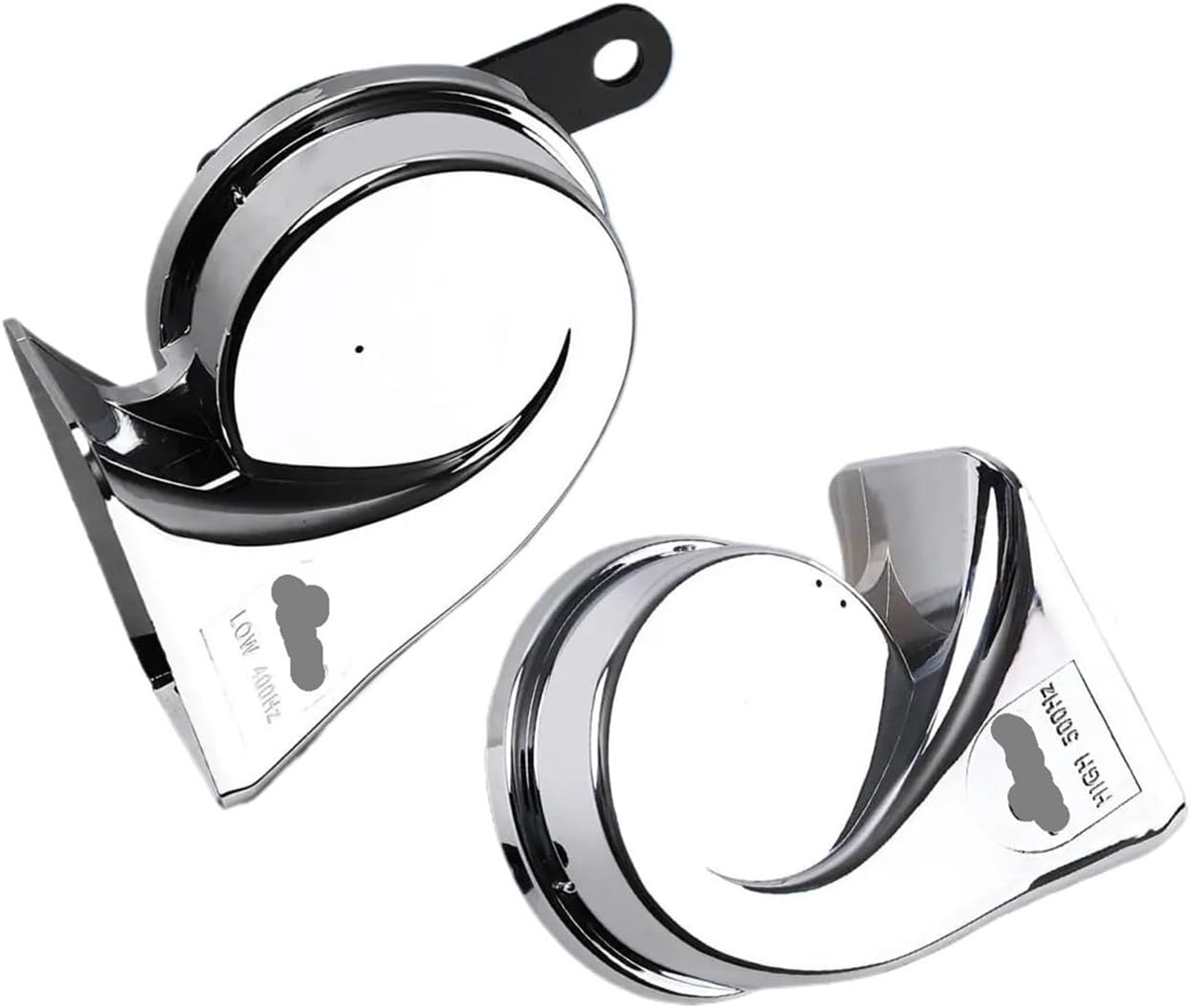 New Universal 12V Car Horn Dual Tone High/Low Chrome Plated Waterproof For Car Truck Motorcycle Snail Horn