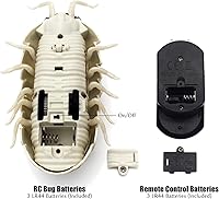 Vista 5 de Tipmant Gusano de control remoto RC Bug realista Pillbug electrónico juguete de broma animal insecto vehículo vehículo niños regalos de cumpleaños