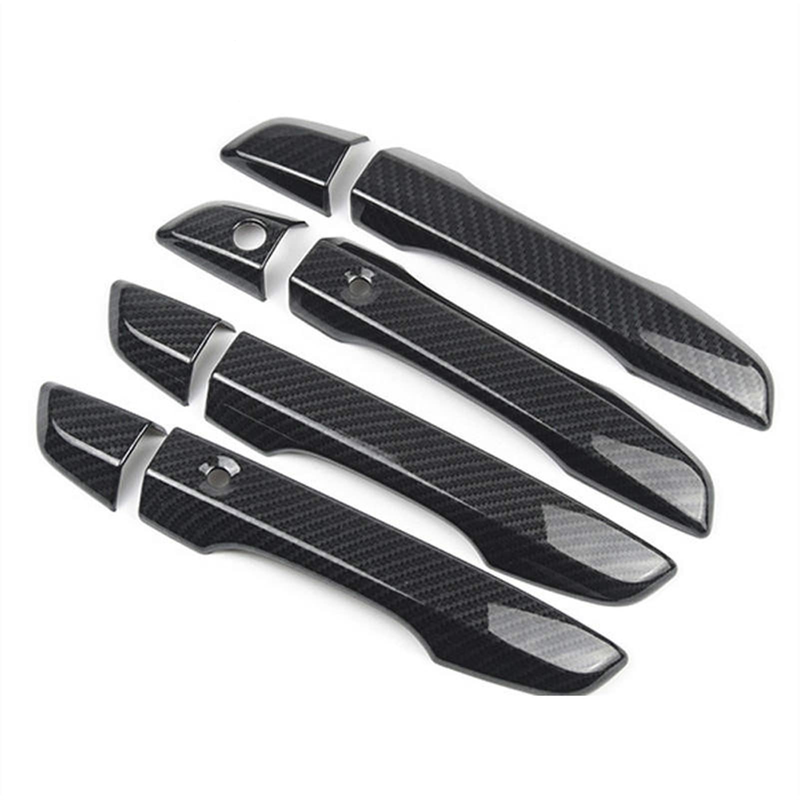 Fahbstr 3 Exterior Door Handle Cover For Civic 2016-2019 Chrome Carbon Fiber Style Door Handle Cover Trim Overlay Car Styling Molding(3)