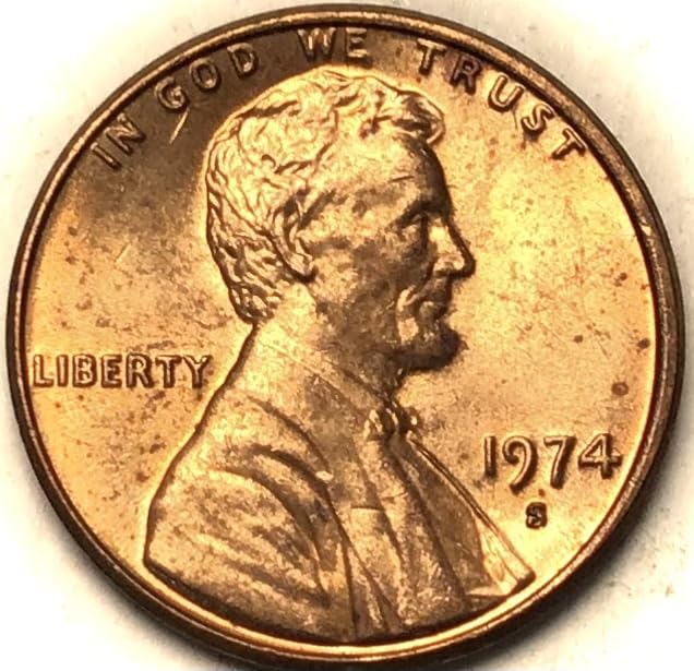 1974 S Lincoln Memorial BU MS Red Cent Penny Mint State