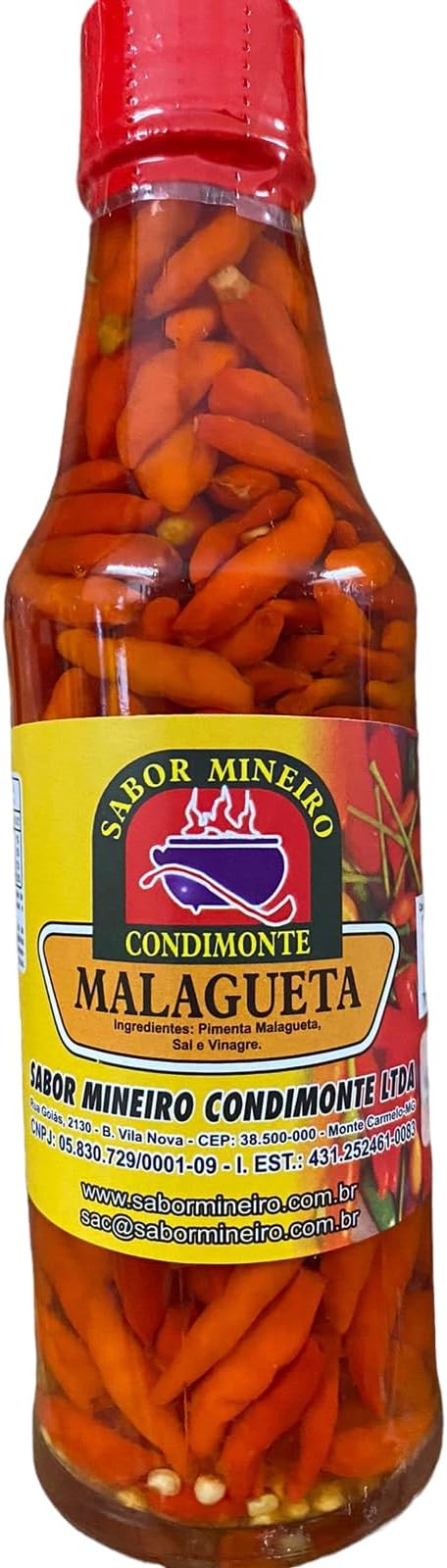 Sabor Mineiro Condimonte Pimenta Malagueta - Malagueta Hot Sauce 120g
