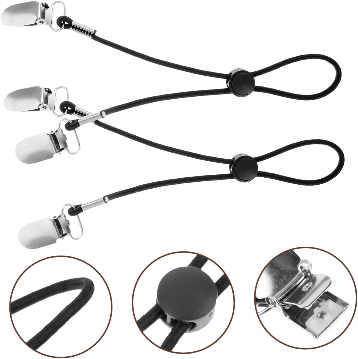 Alipis 4sets 2 Pcs Sheet Adjustable Elastic Bed Sheet Fasteners Clips Non Slip Mattress Strap Holders for Fitted Sheets and Holders for Corners and Pads 2pcs*4
