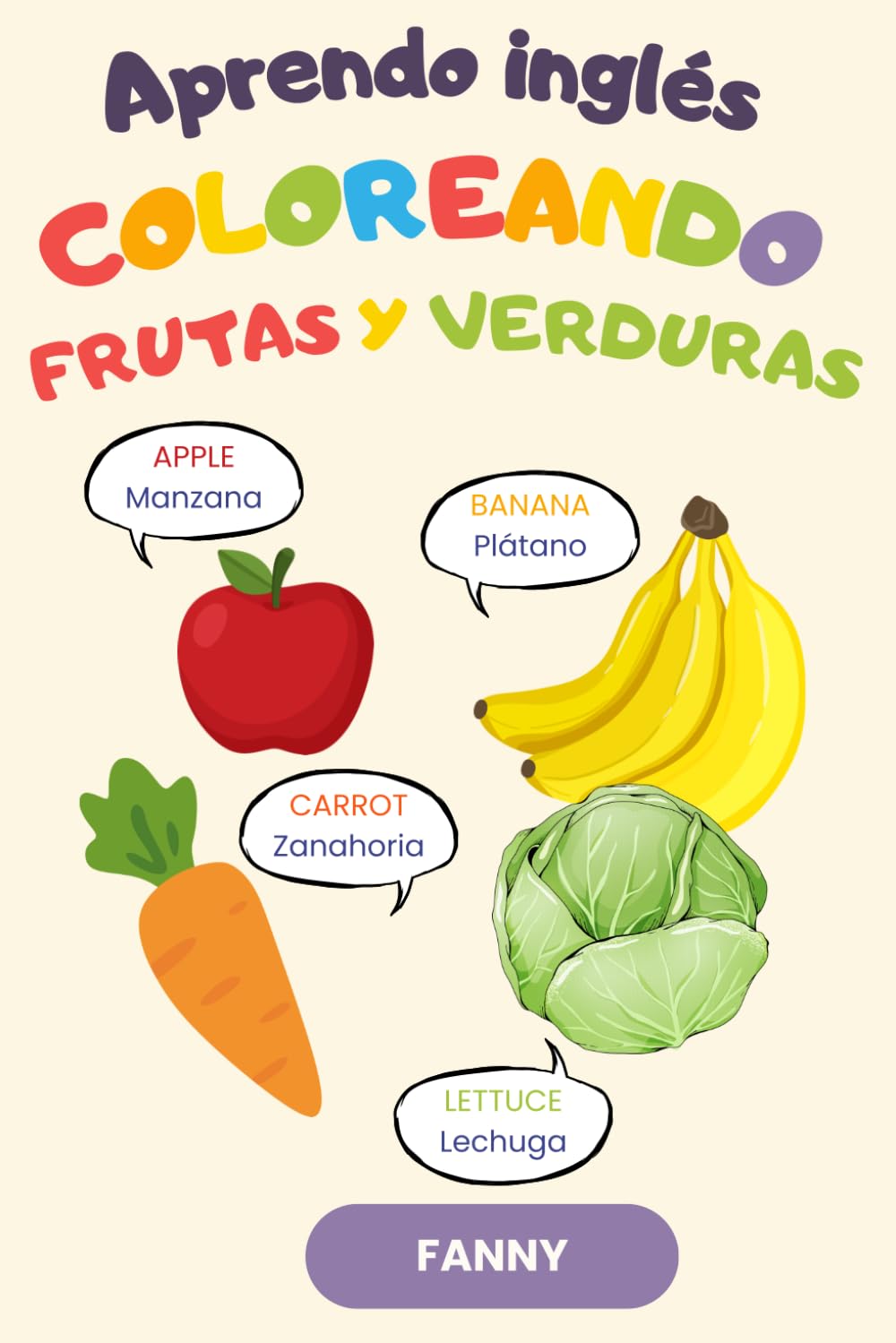 Aprendo inglés coloreando frutas y verduras